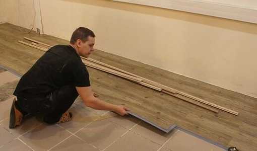 Как укладывать линолеум на пол деревянный, бетонный и другие