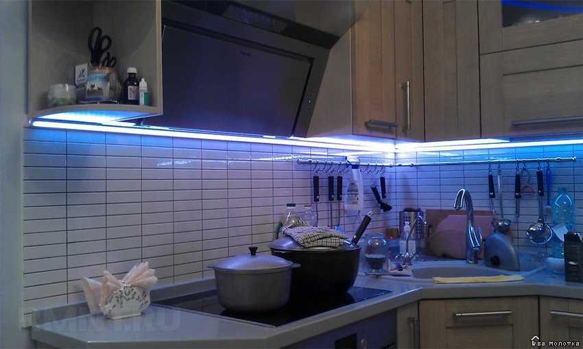 Подсветка для кухни (28 фото + цены)