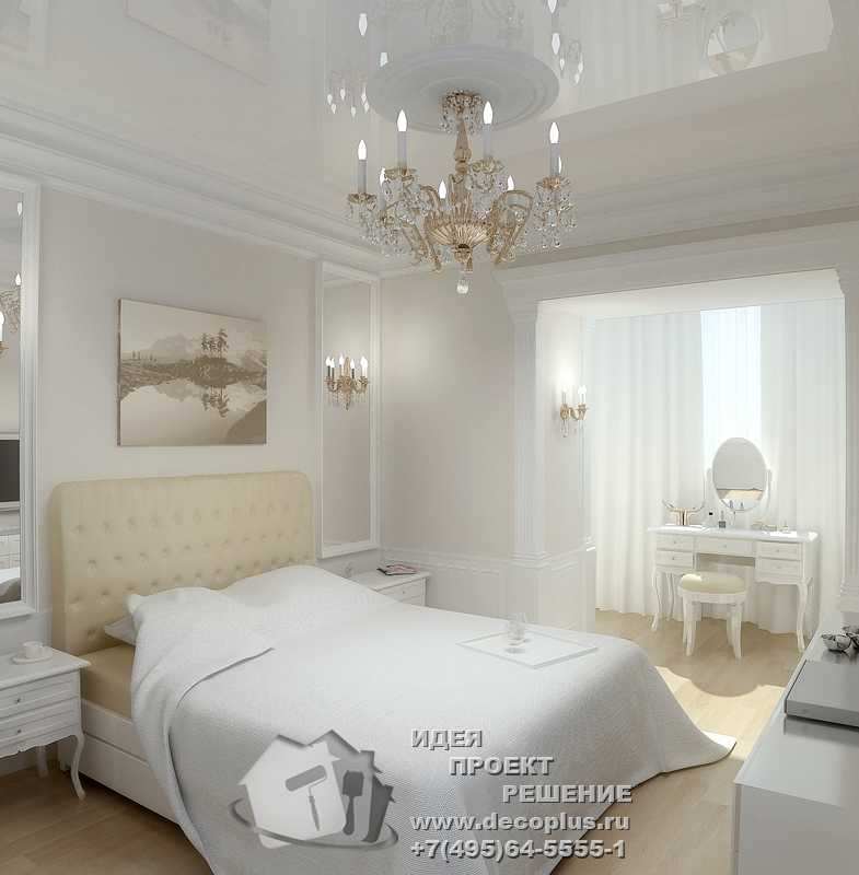 Дизайн спальни в классическом стиле, в том числе особенности интерьера в светлых тонах + фото