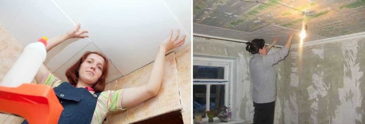 Как справиться с оклейкой обоев на потолок в одиночку?