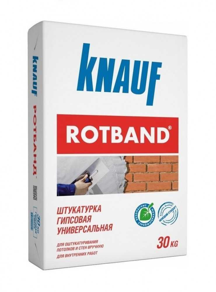 Штукатурка knauf rotband: гипсовая штукатурная смесь в упаковках по 30 кг, технические характеристики